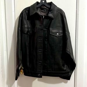 NWT J Brand Drew Leather Oversized Jacket